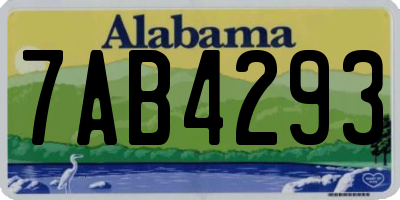 AL license plate 7AB4293