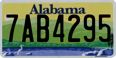 AL license plate 7AB4295