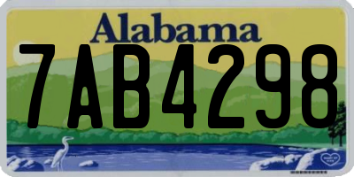 AL license plate 7AB4298