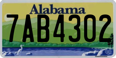 AL license plate 7AB4302
