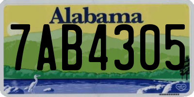 AL license plate 7AB4305