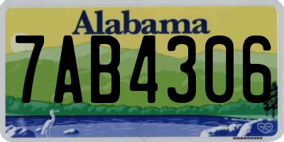 AL license plate 7AB4306