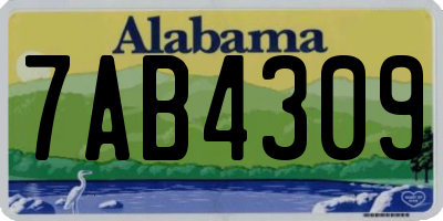 AL license plate 7AB4309