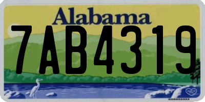 AL license plate 7AB4319