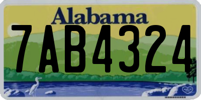AL license plate 7AB4324