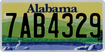 AL license plate 7AB4329