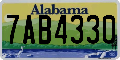 AL license plate 7AB4330