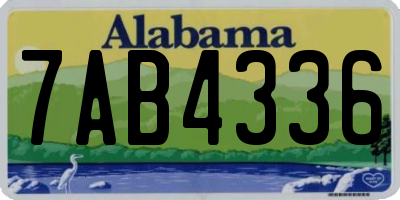 AL license plate 7AB4336