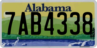AL license plate 7AB4338