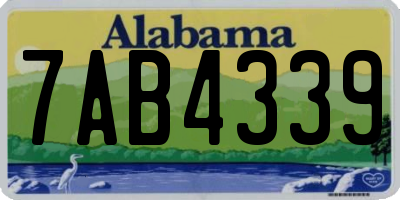 AL license plate 7AB4339