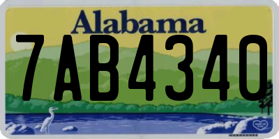 AL license plate 7AB4340