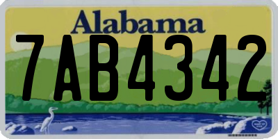 AL license plate 7AB4342
