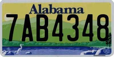 AL license plate 7AB4348