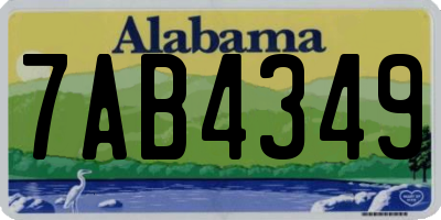 AL license plate 7AB4349
