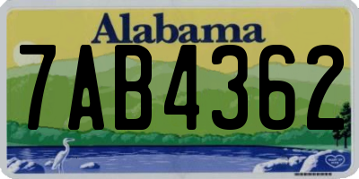 AL license plate 7AB4362