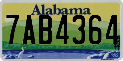 AL license plate 7AB4364