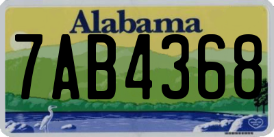 AL license plate 7AB4368