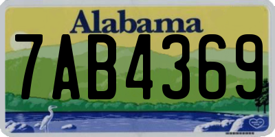 AL license plate 7AB4369