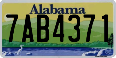 AL license plate 7AB4371