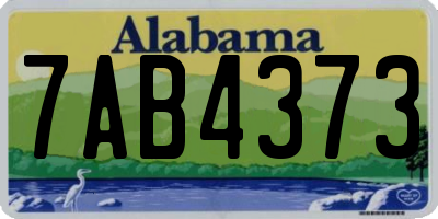 AL license plate 7AB4373