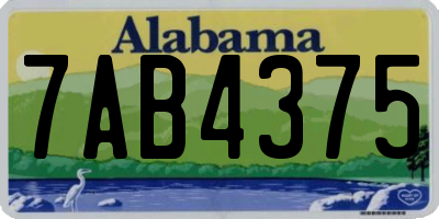 AL license plate 7AB4375