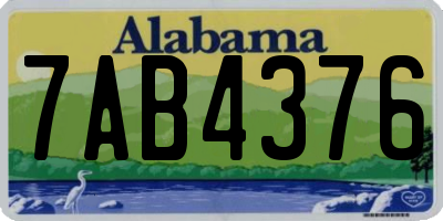 AL license plate 7AB4376