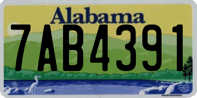 AL license plate 7AB4391