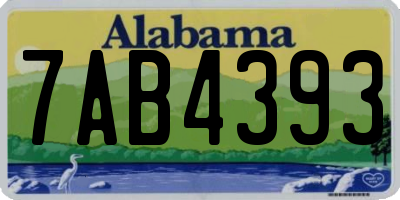 AL license plate 7AB4393