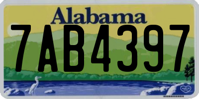 AL license plate 7AB4397