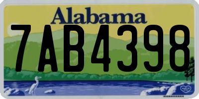 AL license plate 7AB4398