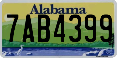 AL license plate 7AB4399