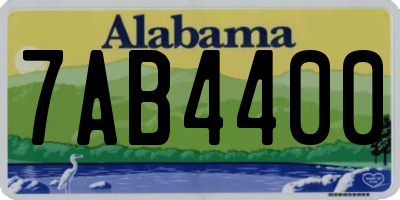 AL license plate 7AB4400