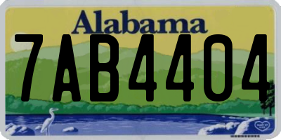 AL license plate 7AB4404