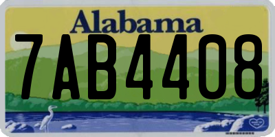 AL license plate 7AB4408