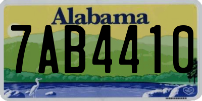 AL license plate 7AB4410