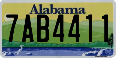 AL license plate 7AB4411