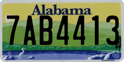 AL license plate 7AB4413