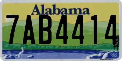 AL license plate 7AB4414