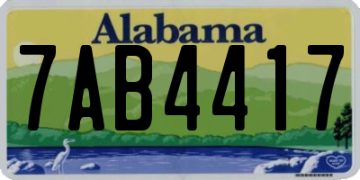 AL license plate 7AB4417