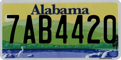 AL license plate 7AB4420
