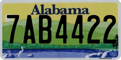 AL license plate 7AB4422