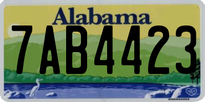 AL license plate 7AB4423