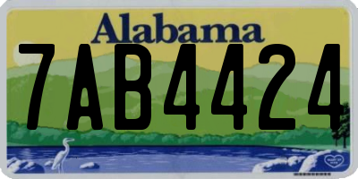 AL license plate 7AB4424