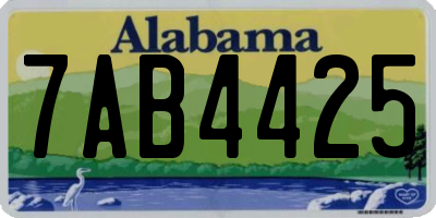 AL license plate 7AB4425