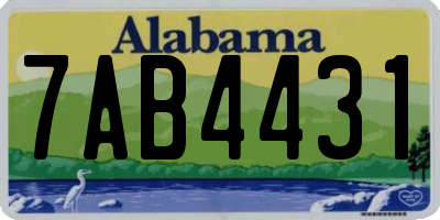 AL license plate 7AB4431