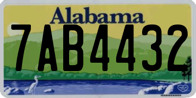AL license plate 7AB4432