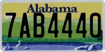 AL license plate 7AB4440