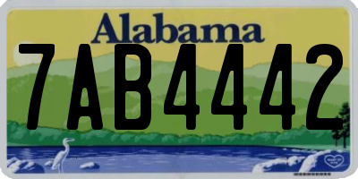 AL license plate 7AB4442