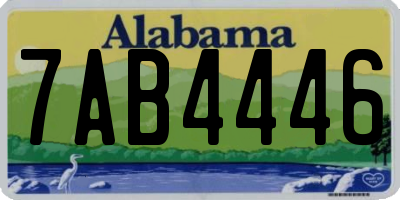 AL license plate 7AB4446