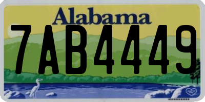 AL license plate 7AB4449